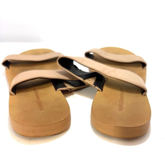 Rebecca Minkoff Tan Leather Slide Sandals Size 10M - Picture 5 of 5